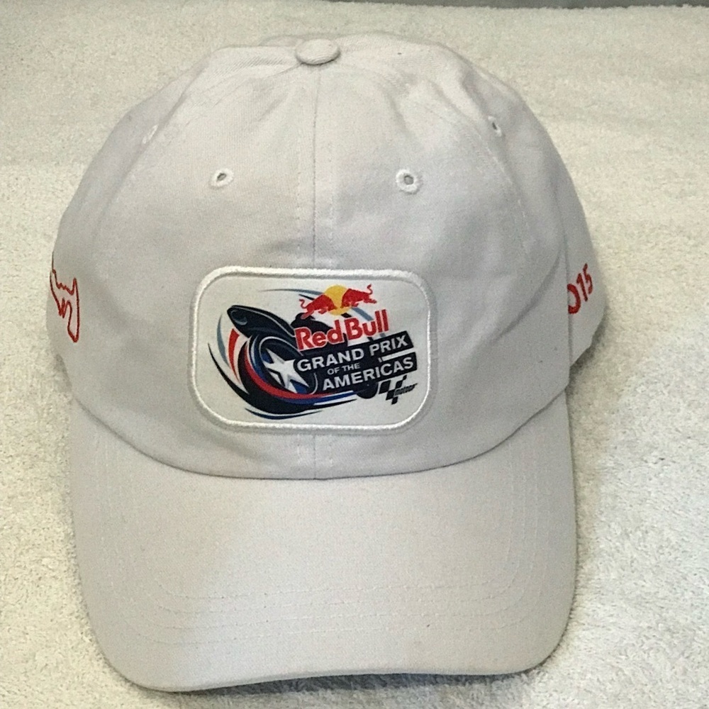 Red Bull Grand Prix Adjustable White Racing Ball Cap By Circuit Of The Americas View 3